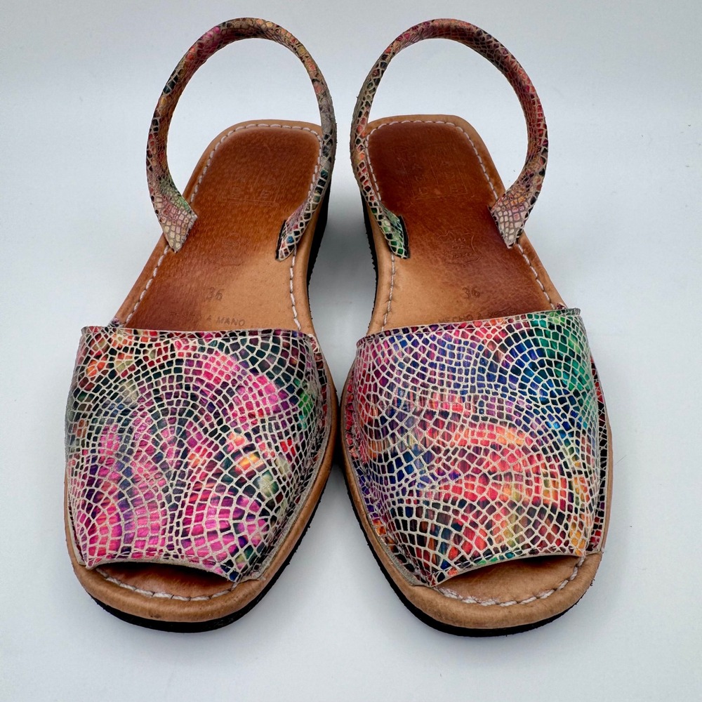 HANDMADE® Menorquina Gaudí – Authentic Spanish Mosaic Flat Snakeskin Print | 36